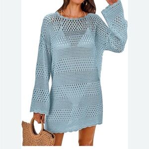Amazon Blue Crochet Cover-Up